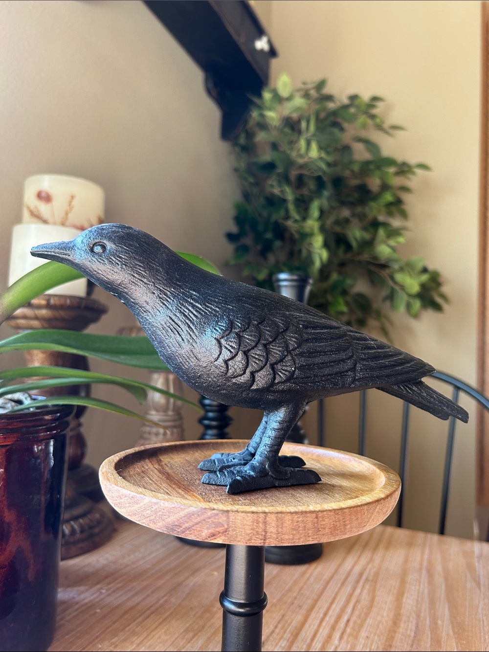 Cast Iron Raven Black Crow.